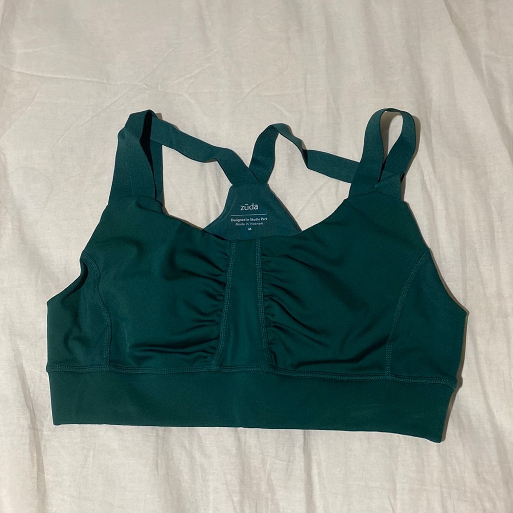 Zuda z stretch impact sport bra with ruching